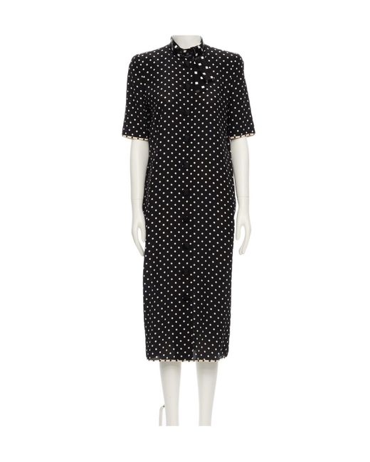 Valentino Black Short Sleeve Dress