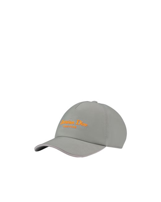 Dior Gray Homme Logo Embroidered Couture Cap for men
