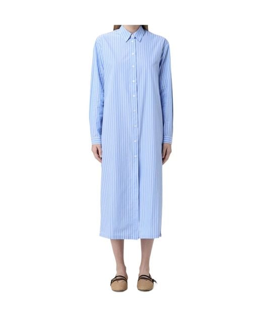 Mc2 Saint Barth Blue Adeline Striped Long Shirt
