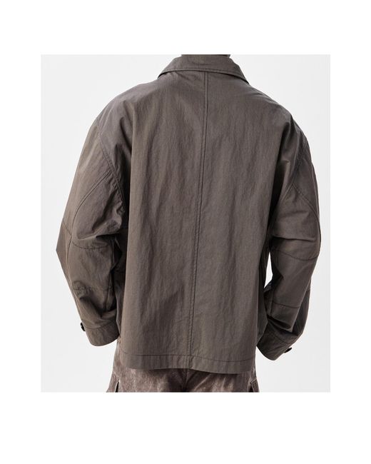 Our Legacy Gray Stand-Up Collar Casual Jacket for men