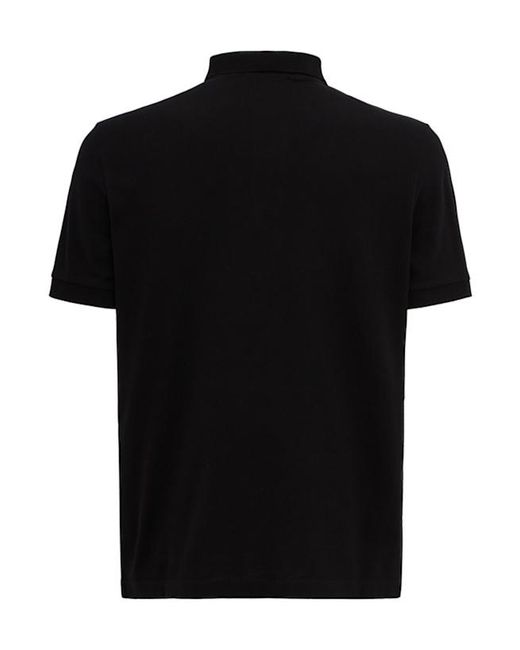 Stone Island Black Logo Patch Cotton Polo Shirt for men