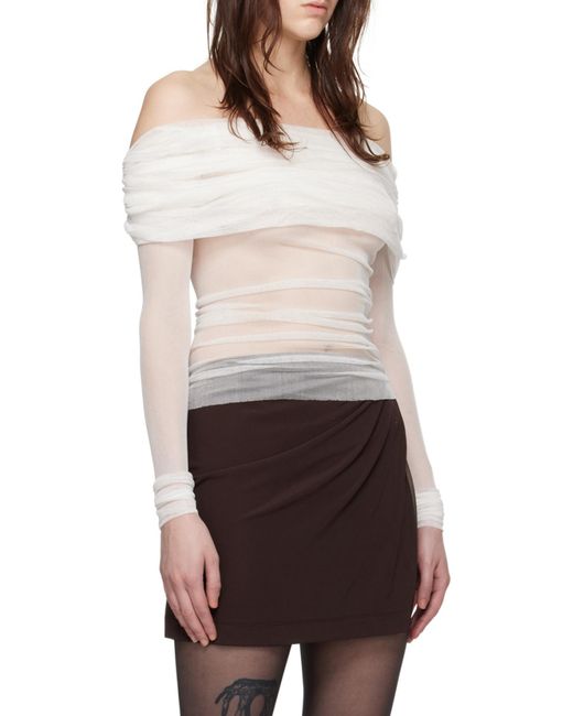 Christopher Esber Multicolor Veiled Long-Sleeved Blouse