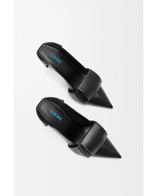 Loewe Black Origami Flap Back Pumps