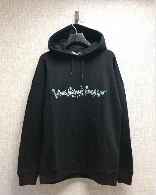 Givenchy Black Printed Hooded Sweater for men
