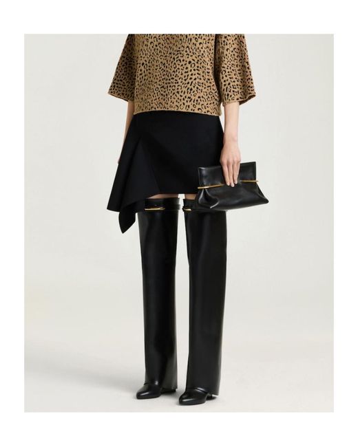 Givenchy Black Slashed Mini Skirt