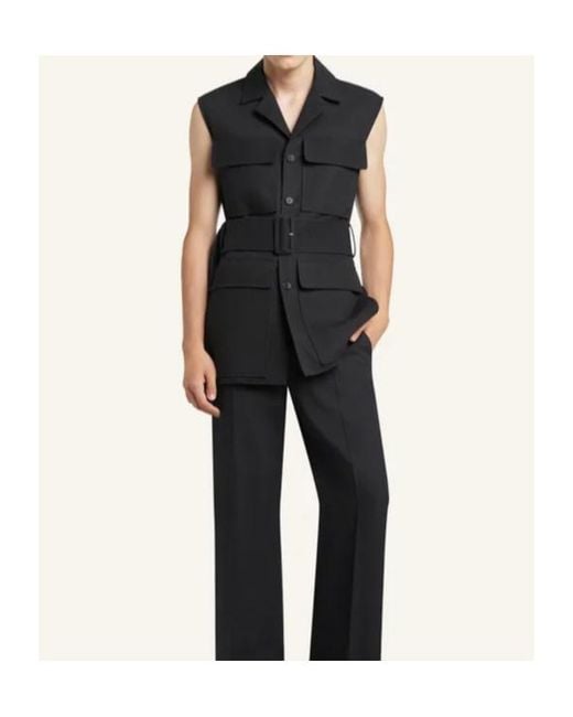 Courreges Black Belted Jacket for men