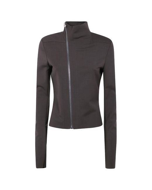 Rick Owens Black Gary High-Neck Zip-Front Jacket