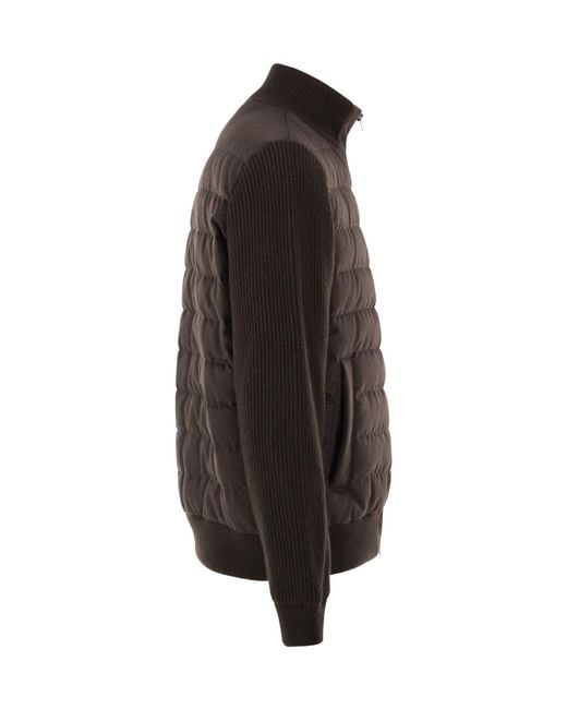 Herno Black Long-Sleeved Down Jacket for men