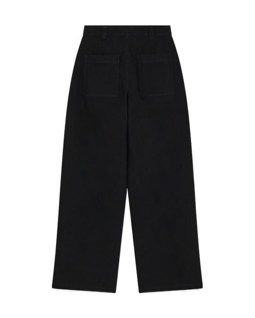 we11done Black Mid-Waist Casual Pants
