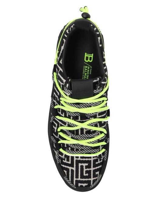 Balmain Black B-Court Monogram Sneakers for men