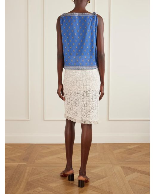 Doen Blue Amalia Printed Top
