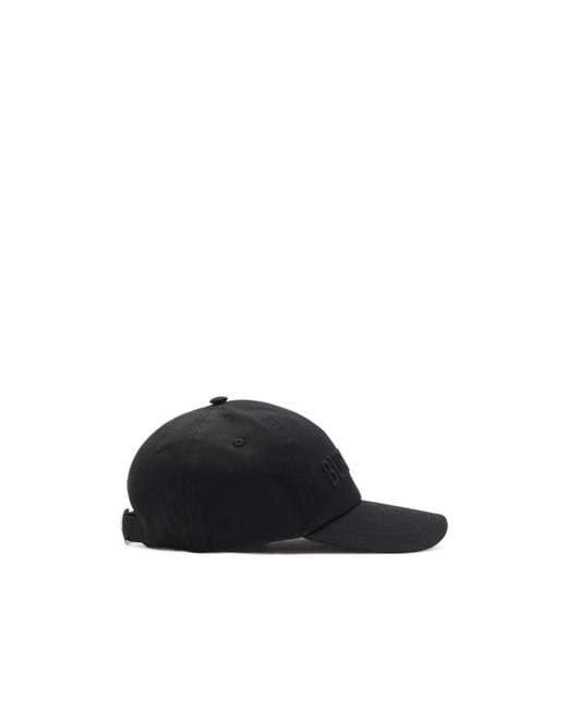 Burberry Black Logo Embroidered Baseball Cap for men