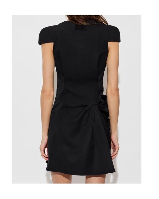 McQueen Black Round Neck Dress