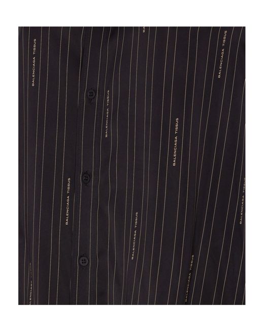 Balenciaga Black Logo Detailed Long-Sleeve Shirt