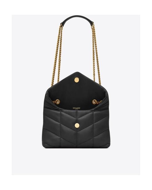 Saint Laurent Black Puffer Toy Quilted Shoulder Bag
