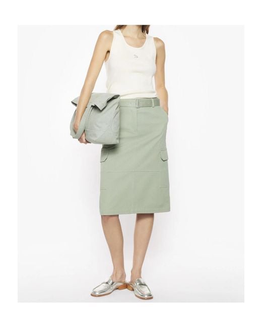 Maison Kitsuné Green Maison Kitsuné Belted Utility Skirt
