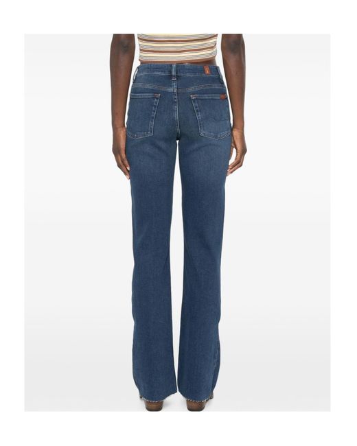 7 For All Mankind Blue Belt-Loop Jeans