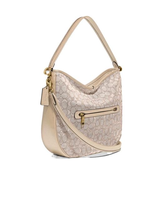 COACH Gray Logo Top-Handle Tote
