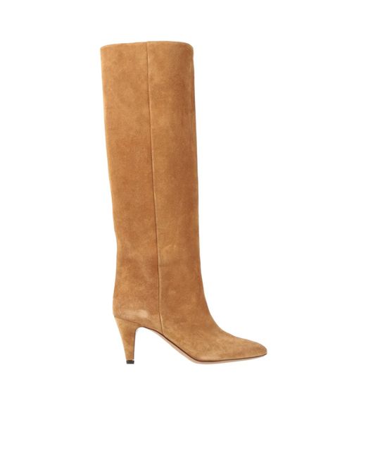 Isabel Marant Brown Minimalist Suede Pointed-Toe High Heels