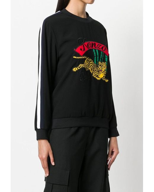 KENZO Black Tiger Embroidered Pullover