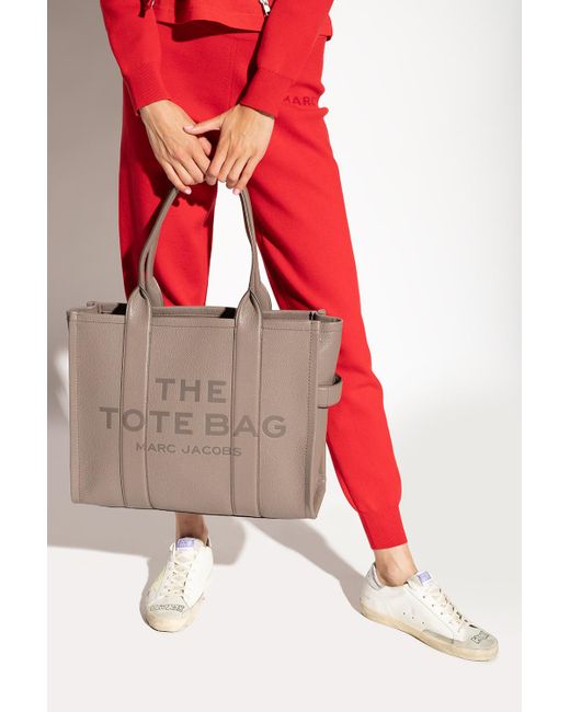 Marc Jacobs Brown Large Logo-Embossed Tote Bag
