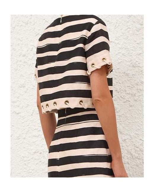 Zimmermann Black Short-Sleeved Top