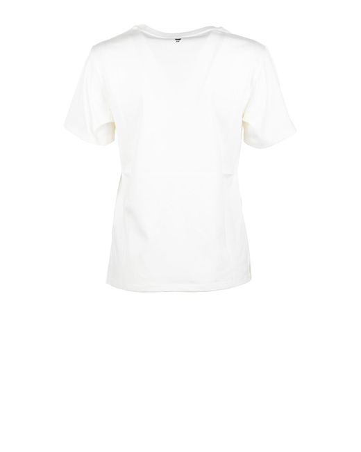 Weekend by Maxmara White Pantera Floral Printed Crewneck T-Shirt