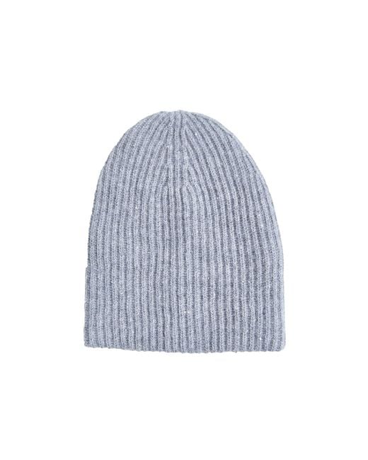 Fabiana Filippi Blue Sequin Embellished Ribbed-Knit Beanie