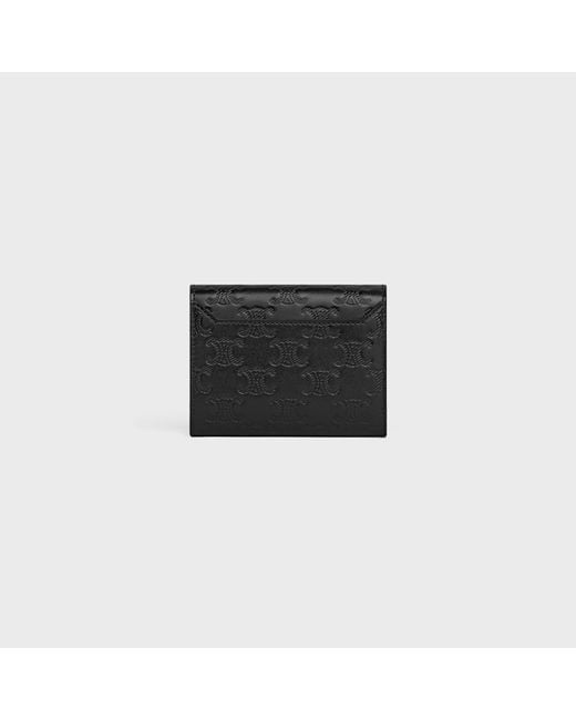 Céline Black Flip-Top Card Holder for men