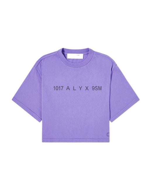1017 ALYX 9SM Purple 1017 9Sm Cropped Logo T-Shirt