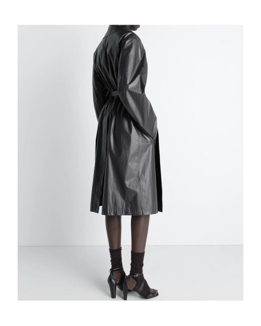 Lemaire Black Water Repellent Belted Wrap Coat