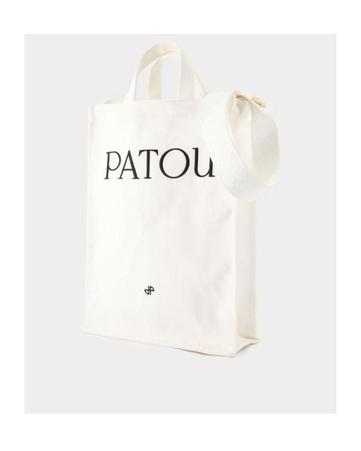 Patou White Logo Tote Bag