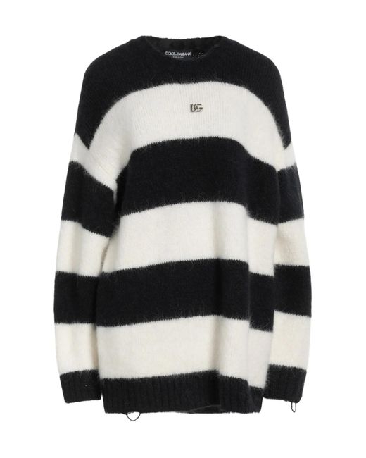 Dolce & Gabbana Black Striped Jumper