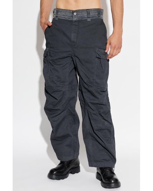 DIESEL Blue Dells Relaxed Cargo Pants for men