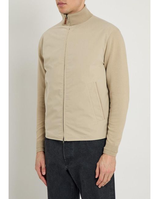 Tod's Natural Ribbed-Knit And Cotton Jacket for men