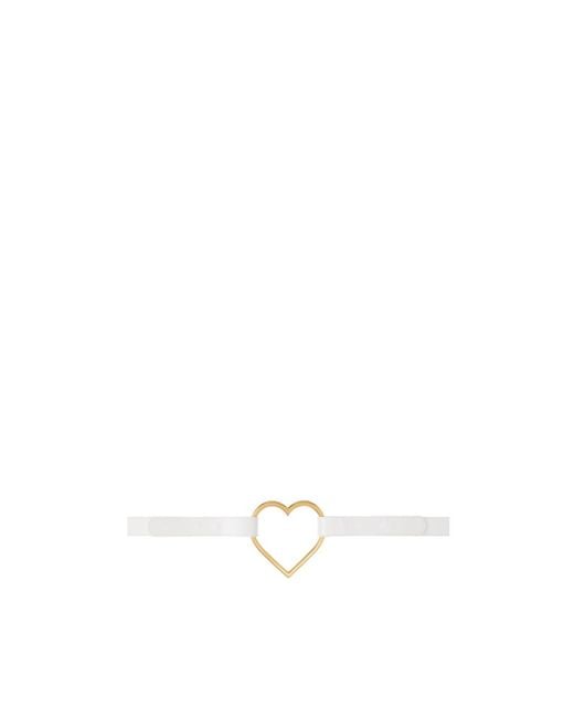 Blumarine White Heart Adjustable Belt