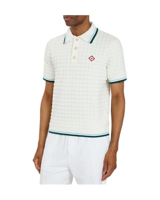 Casablanca White Minimal Button-Down Shirt for men