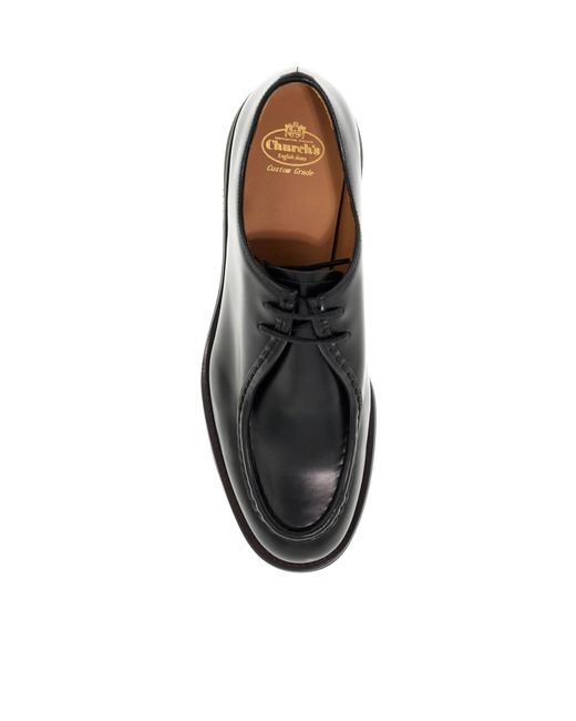 Church's Black Almond Toe Lace-Up Shoes