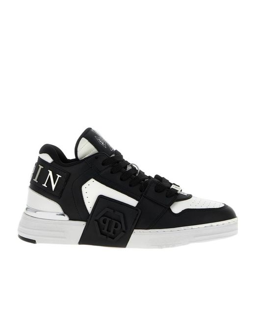 Philipp Plein Black Phantom Kicks Low-Top Sneakers