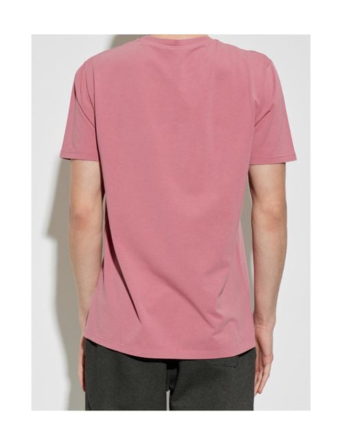 Moschino Pink Bear-Printed Short Sleeved T-Shirt for men