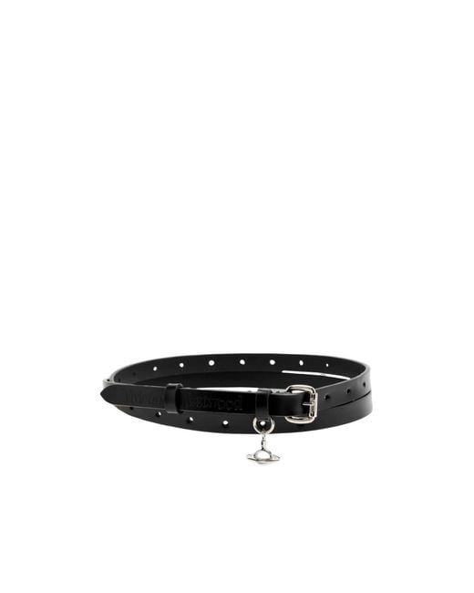 Vivienne Westwood White Alex Mini Charm Detailed Belt