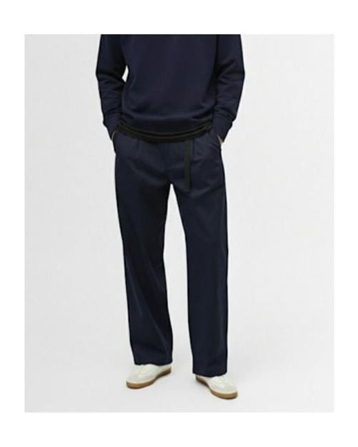 Stone Island Blue Elastic Waist Casual Pants for men