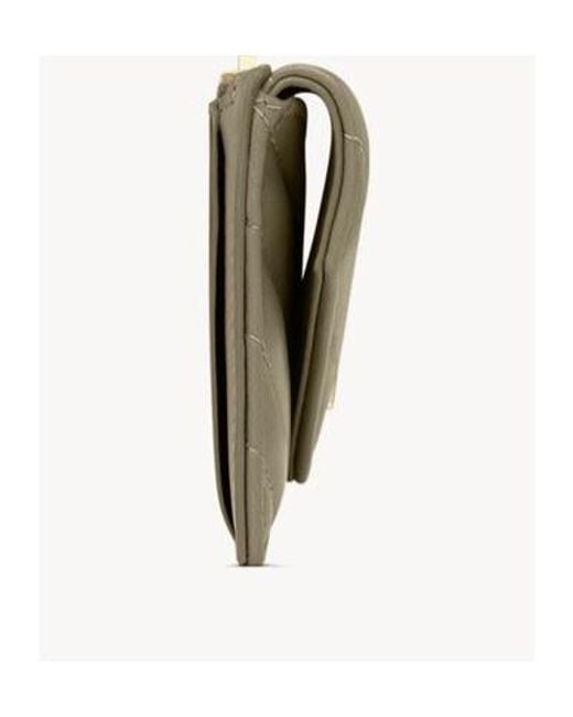 Saint Laurent Gray Cassandre Matelassé Card Case
