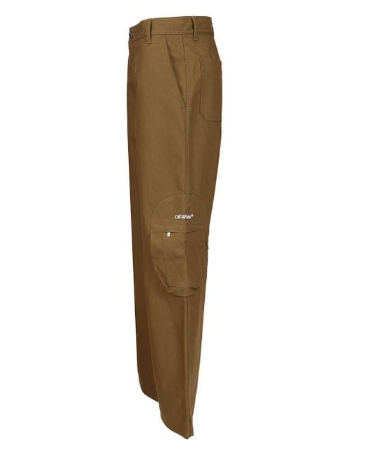 Off-White c/o Virgil Abloh Natural Wide Trousers for men
