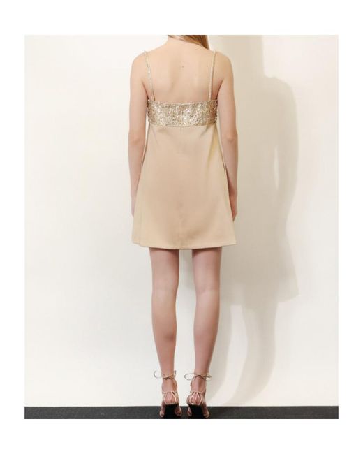 retroféte Natural Mini Crystal-Embellished A-Line Dress