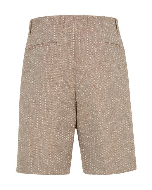 Fendi Gray Tailored Bermuda Shorts for men
