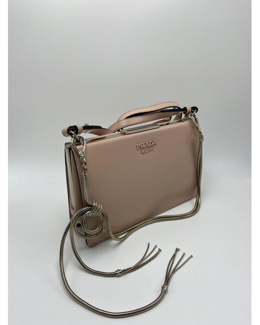 Prada Brown Logo Shoulder Bag