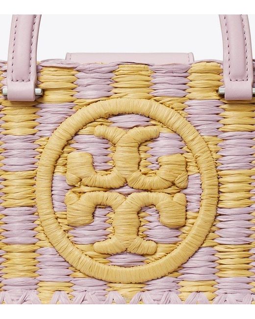 Tory Burch Metallic Woven Logo Tote