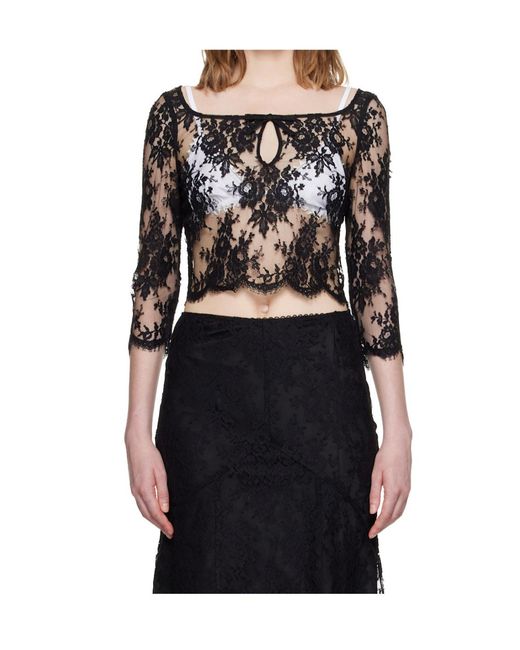ShuShu/Tong Black Hollow-Out Top
