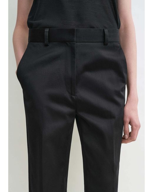 Totême Black Totême Straight Fit Tailored Trousers